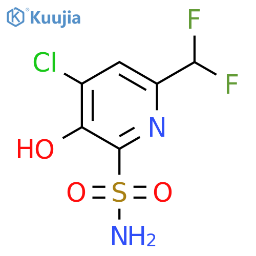 4-Chloro-6-(difluoromethyl)-3-hydroxypyridine-2-sulfonamide structure