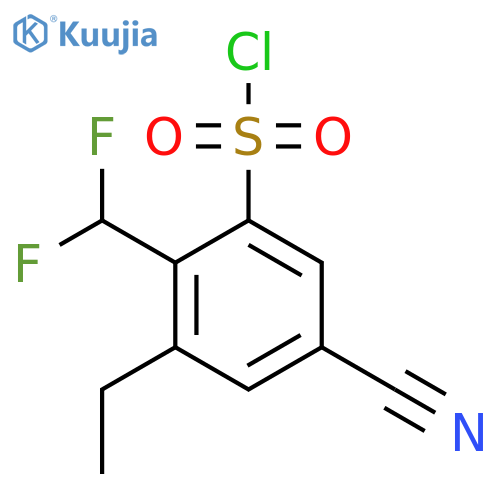 5-Cyano-2-difluoromethyl-3-ethylbenzenesulfonyl chloride structure