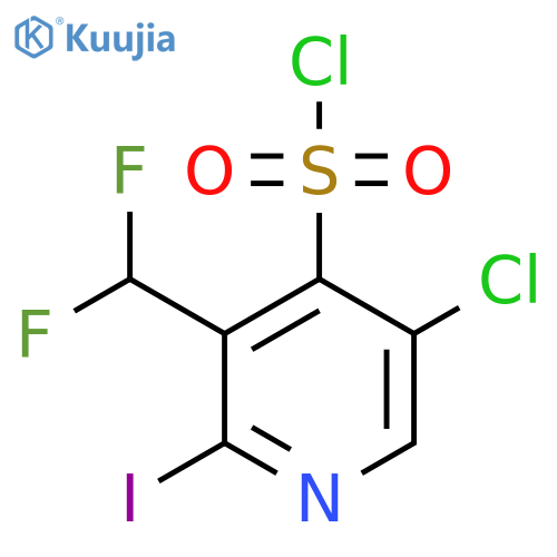5-Chloro-3-(difluoromethyl)-2-iodopyridine-4-sulfonyl chloride structure