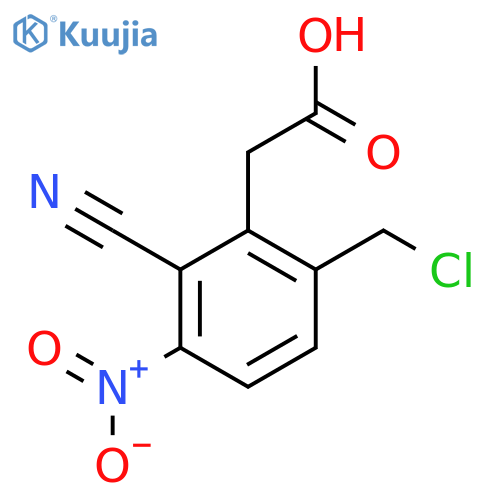 6-Chloromethyl-2-cyano-3-nitrophenylacetic acid structure