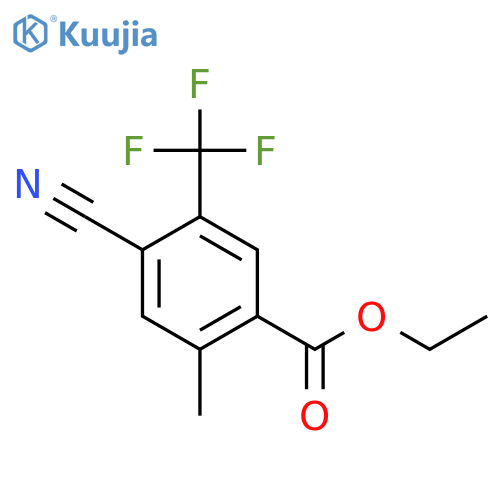 Ethyl 4-cyano-2-methyl-5-(trifluoromethyl)benzoate structure