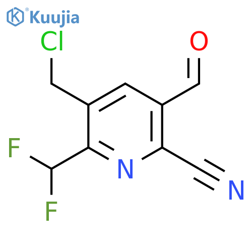 3-(Chloromethyl)-6-cyano-2-(difluoromethyl)pyridine-5-carboxaldehyde structure