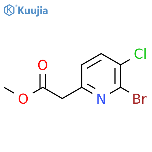 Methyl 2-bromo-3-chloropyridine-6-acetate structure