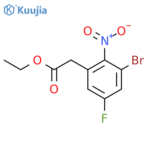 Ethyl 3-bromo-5-fluoro-2-nitrophenylacetate structure