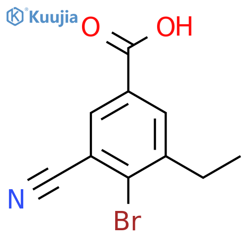 4-Bromo-3-cyano-5-ethylbenzoic acid structure
