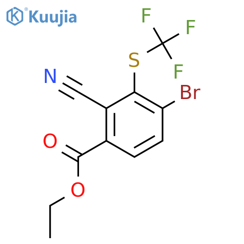 Ethyl 4-bromo-2-cyano-3-(trifluoromethylthio)benzoate structure