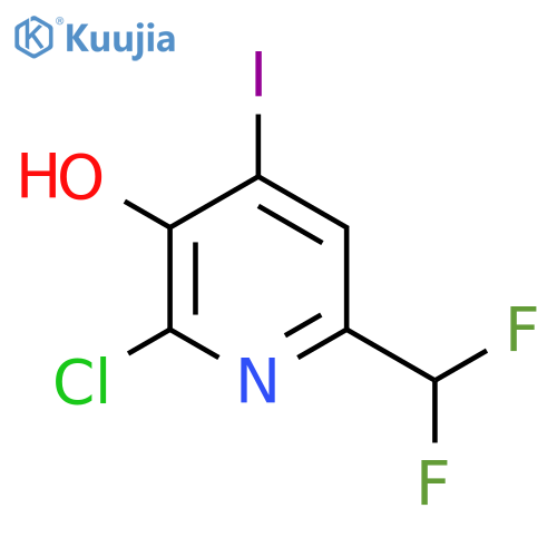 2-Chloro-6-(difluoromethyl)-3-hydroxy-4-iodopyridine structure