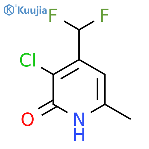 3-Chloro-4-(difluoromethyl)-2-hydroxy-6-methylpyridine structure