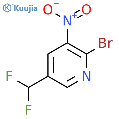 2-Bromo-5-(difluoromethyl)-3-nitropyridine structure