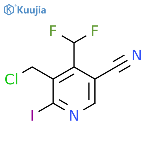 3-(Chloromethyl)-5-cyano-4-(difluoromethyl)-2-iodopyridine structure