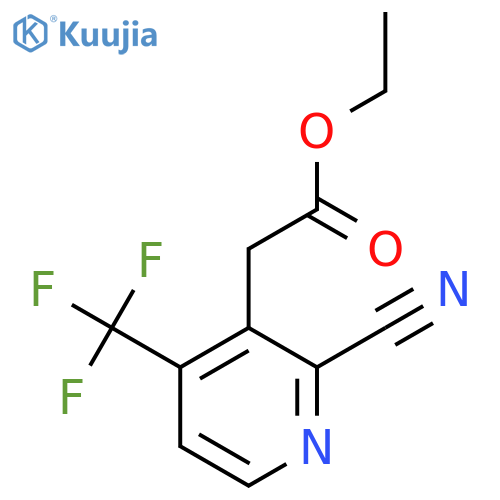 Ethyl 2-cyano-4-(trifluoromethyl)pyridine-3-acetate structure