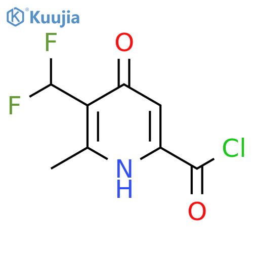 3-(Difluoromethyl)-4-hydroxy-2-methylpyridine-6-carbonyl chloride structure