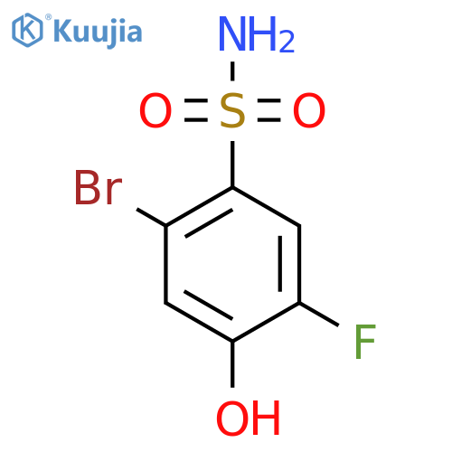 2-Bromo-5-fluoro-4-hydroxybenzenesulfonamide structure