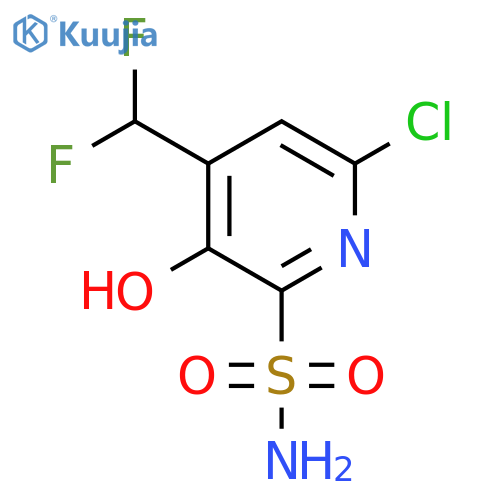 6-Chloro-4-(difluoromethyl)-3-hydroxypyridine-2-sulfonamide structure