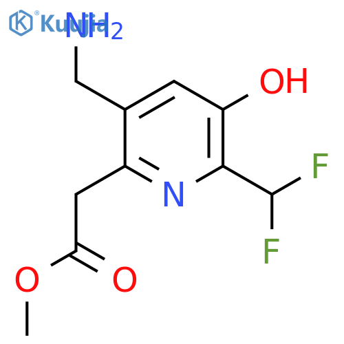 Methyl 5-(aminomethyl)-2-(difluoromethyl)-3-hydroxypyridine-6-acetate structure