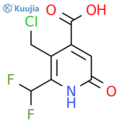 3-(Chloromethyl)-2-(difluoromethyl)-6-hydroxypyridine-4-carboxylic acid structure