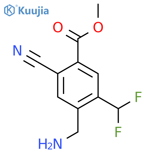 Methyl 4-aminomethyl-2-cyano-5-(difluoromethyl)benzoate structure