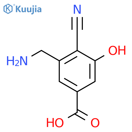 3-Aminomethyl-4-cyano-5-hydroxybenzoic acid structure