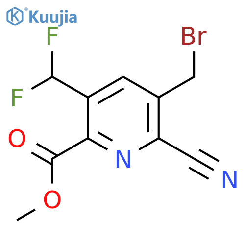 Methyl 3-(bromomethyl)-2-cyano-5-(difluoromethyl)pyridine-6-carboxylate structure