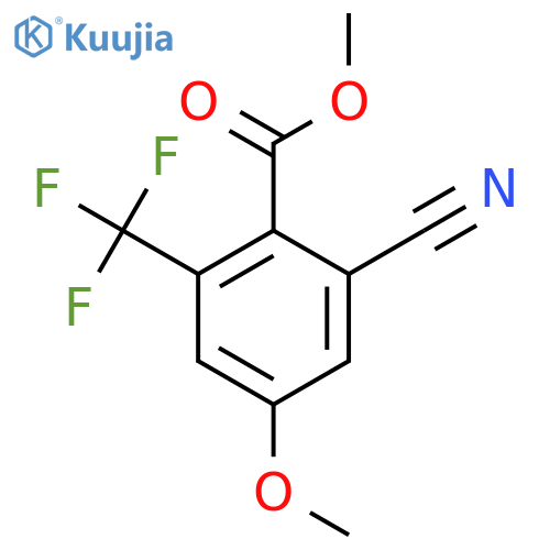Methyl 2-cyano-4-methoxy-6-(trifluoromethyl)benzoate structure
