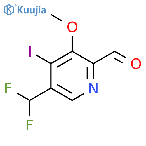 5-(Difluoromethyl)-4-iodo-3-methoxypyridine-2-carboxaldehyde structure