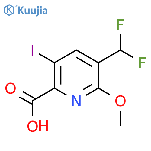 3-(Difluoromethyl)-5-iodo-2-methoxypyridine-6-carboxylic acid structure