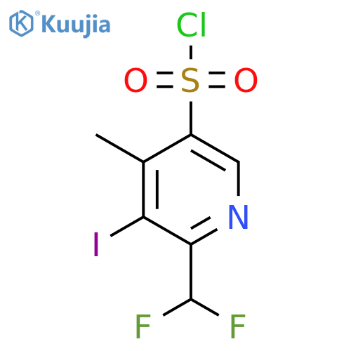 2-(Difluoromethyl)-3-iodo-4-methylpyridine-5-sulfonyl chloride structure