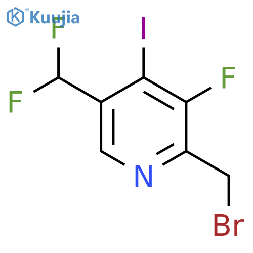 2-(Bromomethyl)-5-(difluoromethyl)-3-fluoro-4-iodopyridine structure