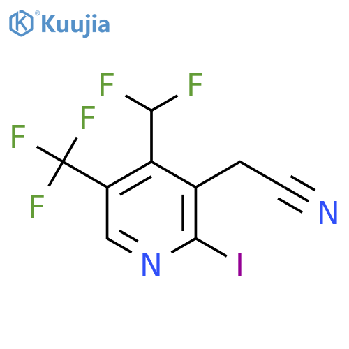 4-(Difluoromethyl)-2-iodo-5-(trifluoromethyl)pyridine-3-acetonitrile structure