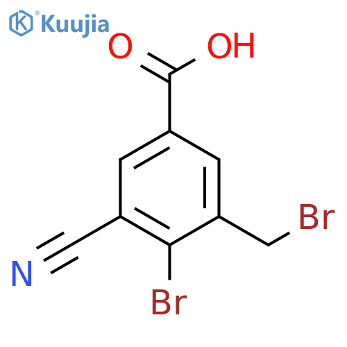 4-Bromo-3-bromomethyl-5-cyanobenzoic acid structure