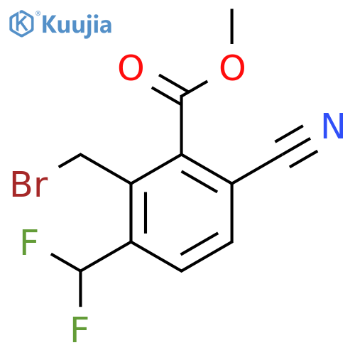 Methyl 2-bromomethyl-6-cyano-3-(difluoromethyl)benzoate structure