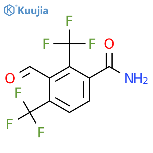 2,4-Bis(trifluoromethyl)-3-formylbenzamide structure