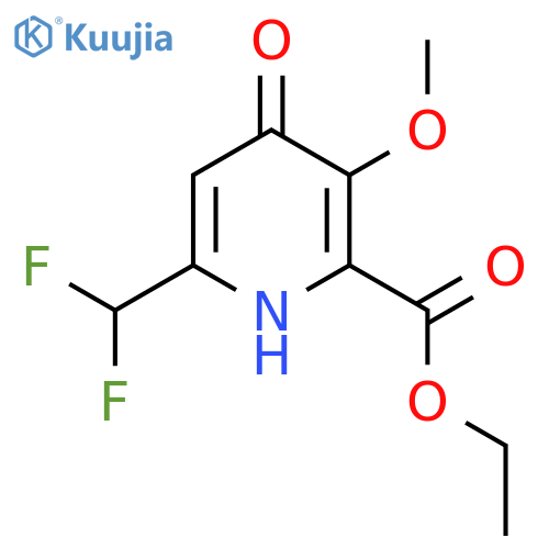 Ethyl 6-(difluoromethyl)-4-hydroxy-3-methoxypyridine-2-carboxylate structure