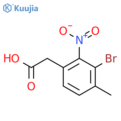 3-Bromo-4-methyl-2-nitrophenylacetic acid structure