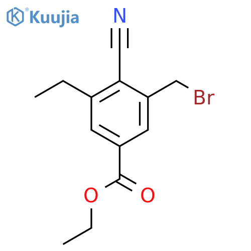 Ethyl 3-bromomethyl-4-cyano-5-ethylbenzoate structure