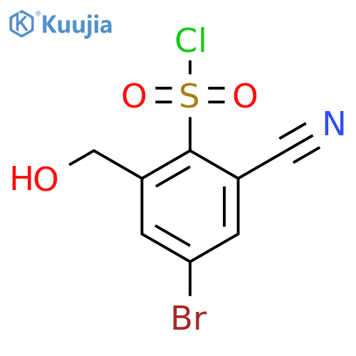 4-Bromo-2-hydroxymethyl-6-cyanobenzenesulfonyl chloride structure