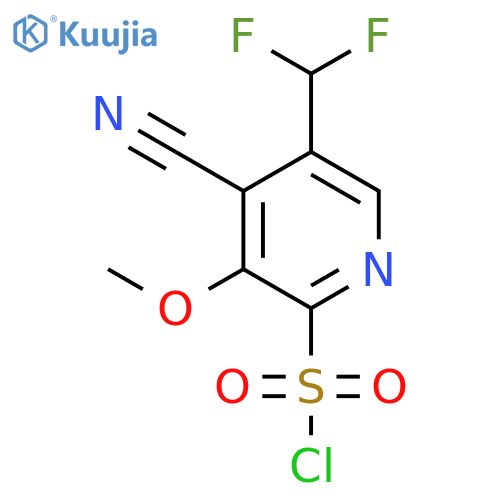 4-Cyano-5-(difluoromethyl)-3-methoxypyridine-2-sulfonyl chloride structure