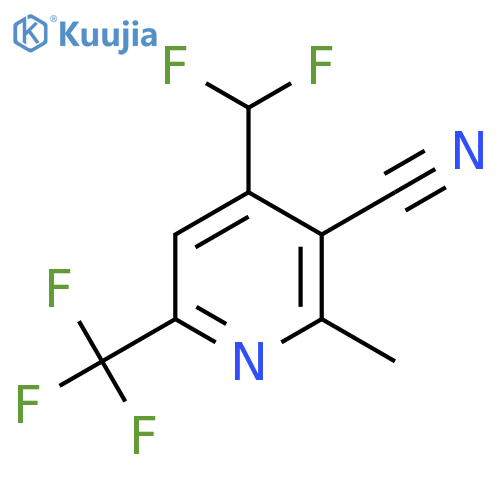 3-Cyano-4-(difluoromethyl)-2-methyl-6-(trifluoromethyl)pyridine structure