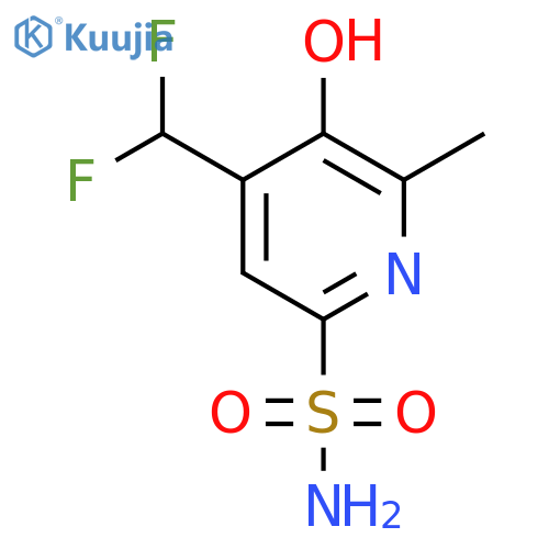 4-(Difluoromethyl)-3-hydroxy-2-methylpyridine-6-sulfonamide structure