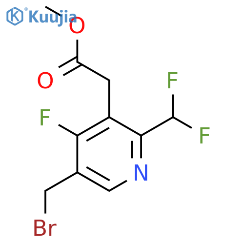 Methyl 5-(bromomethyl)-2-(difluoromethyl)-4-fluoropyridine-3-acetate structure