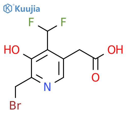 2-(Bromomethyl)-4-(difluoromethyl)-3-hydroxypyridine-5-acetic acid structure