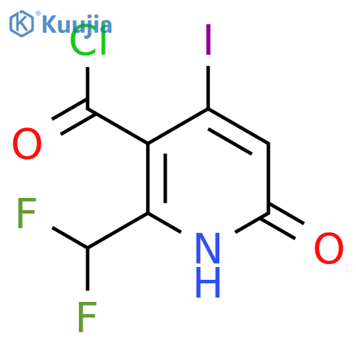 2-(Difluoromethyl)-6-hydroxy-4-iodopyridine-3-carbonyl chloride structure