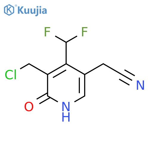 3-(Chloromethyl)-4-(difluoromethyl)-2-hydroxypyridine-5-acetonitrile structure