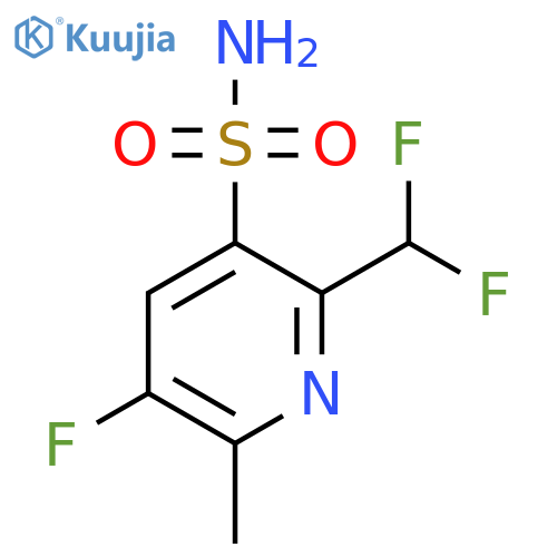 2-(Difluoromethyl)-5-fluoro-6-methylpyridine-3-sulfonamide structure