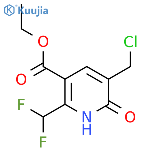 Ethyl 3-(chloromethyl)-6-(difluoromethyl)-2-hydroxypyridine-5-carboxylate structure