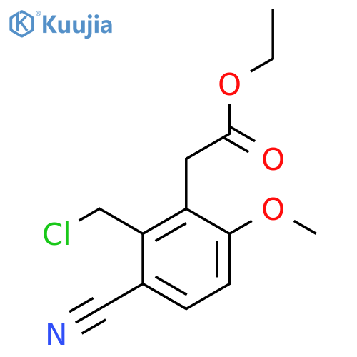 Ethyl 2-chloromethyl-3-cyano-6-methoxyphenylacetate structure