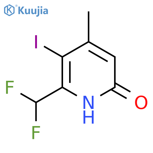 2-(Difluoromethyl)-6-hydroxy-3-iodo-4-methylpyridine structure
