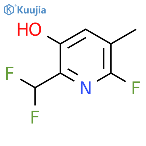 2-(Difluoromethyl)-6-fluoro-3-hydroxy-5-methylpyridine structure