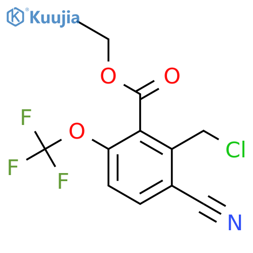 Ethyl 2-chloromethyl-3-cyano-6-(trifluoromethoxy)benzoate structure