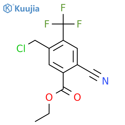 Ethyl 5-chloromethyl-2-cyano-4-(trifluoromethyl)benzoate structure